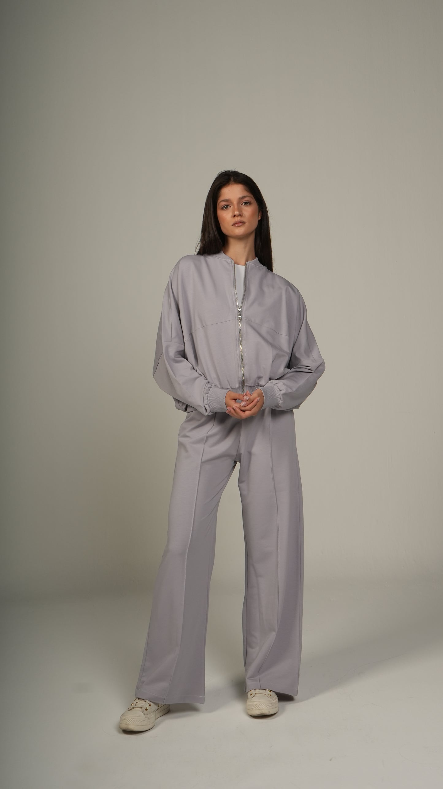 Zip-up relaxed co-ord set