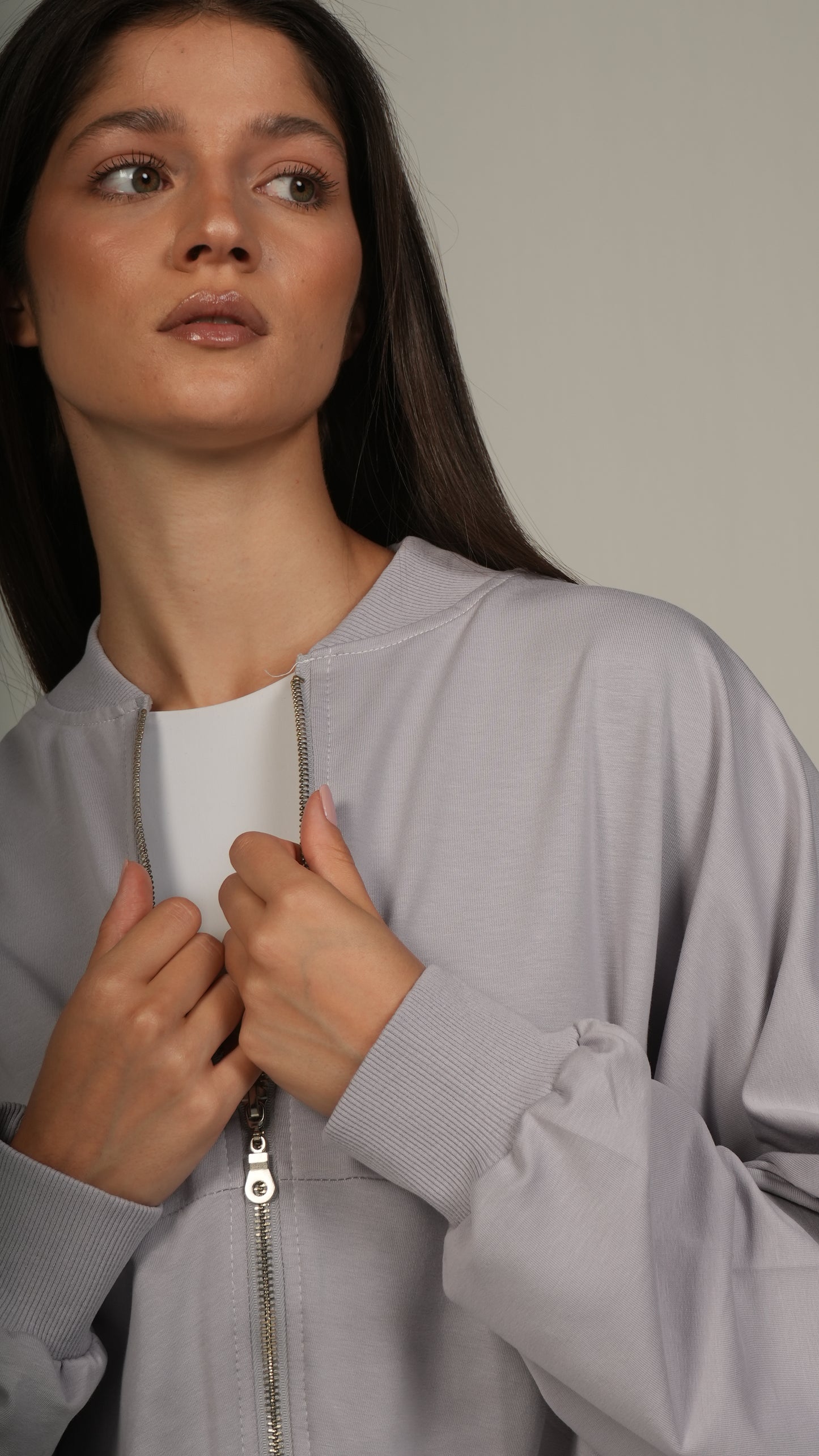 Zip-up relaxed co-ord set