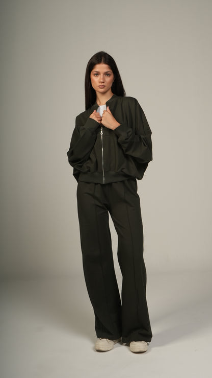 Zip-up relaxed co-ord set