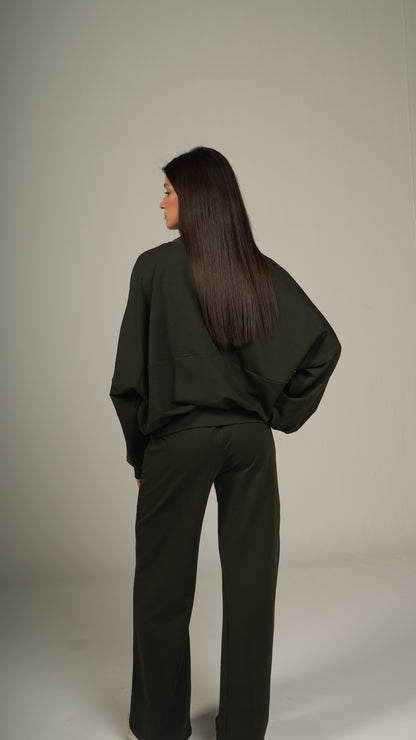 Zip-up relaxed co-ord set