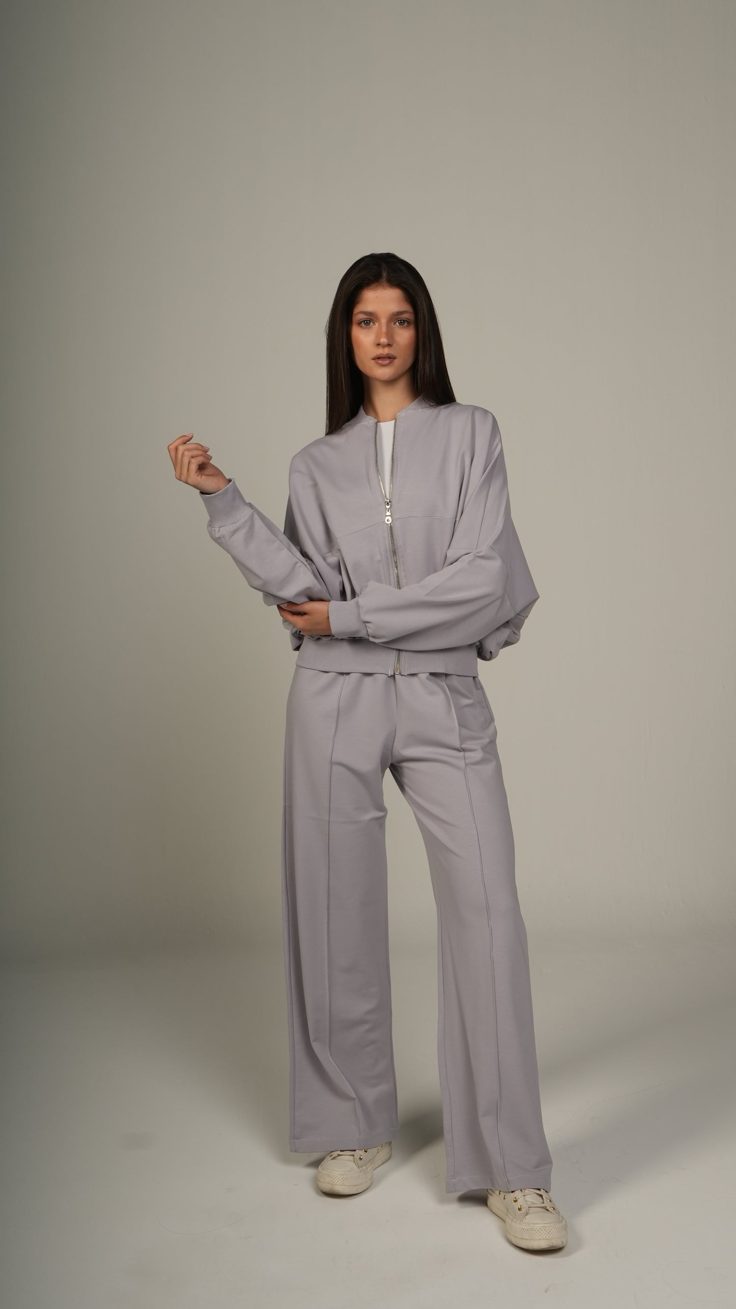 Zip-up relaxed co-ord set