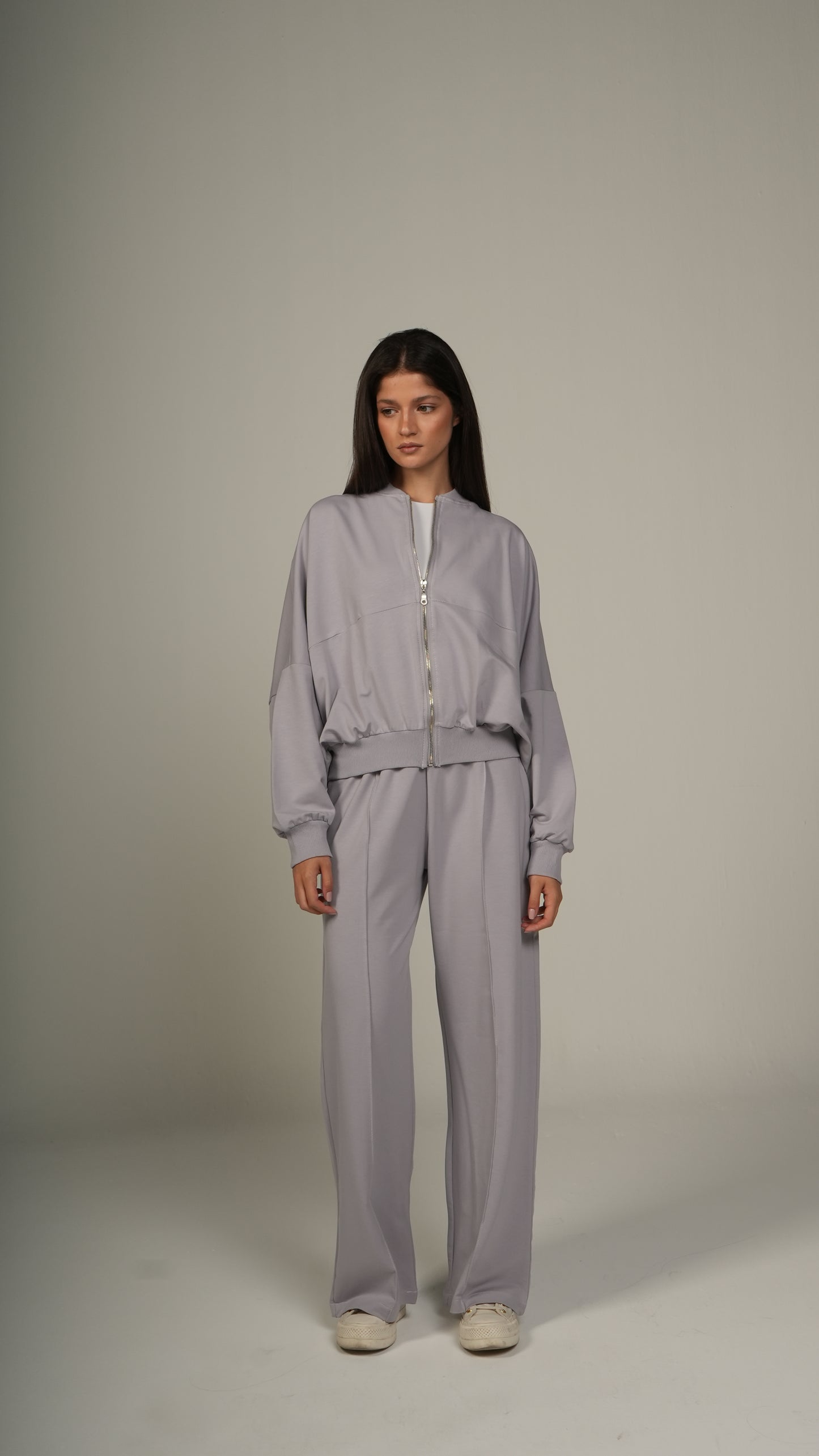 Zip-up relaxed co-ord set