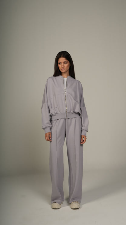 Zip-up relaxed co-ord set