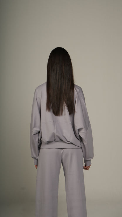 Zip-up relaxed co-ord set
