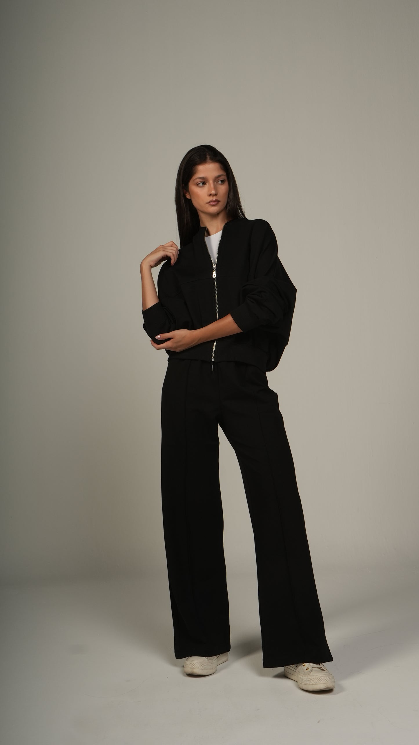 Zip-up relaxed co-ord set