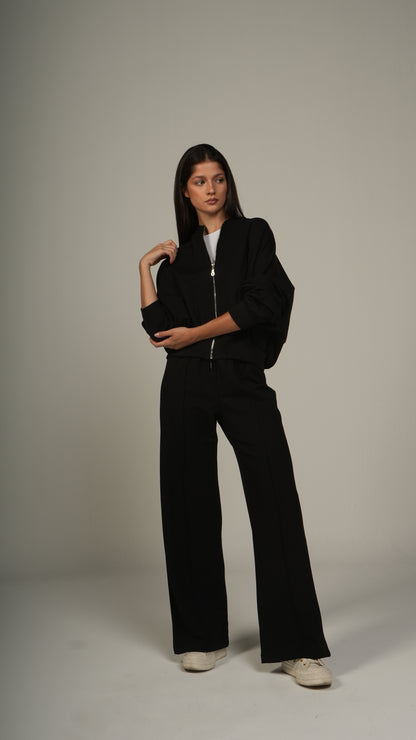 Zip-up relaxed co-ord set