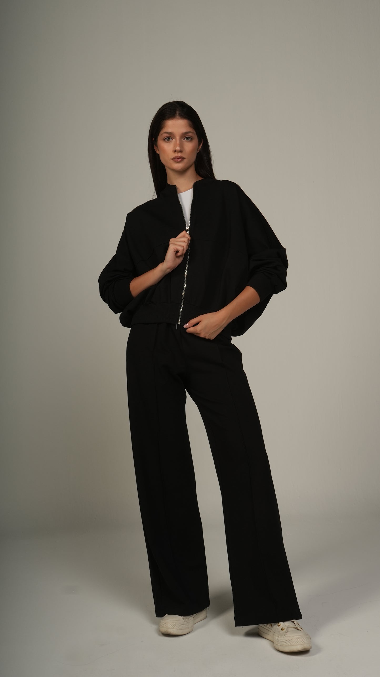 Zip-up relaxed co-ord set