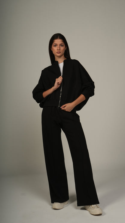 Zip-up relaxed co-ord set