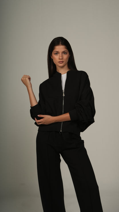 Zip-up relaxed co-ord set