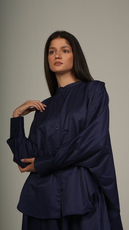 Flowy wide-leg pants and blouse