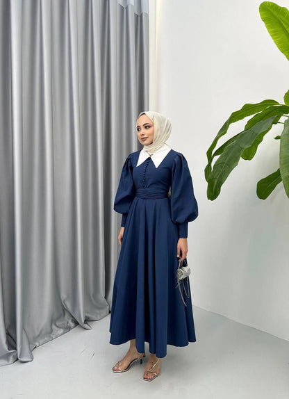 Puff sleeves dress