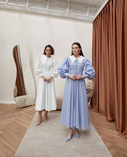 Puff sleeves dress