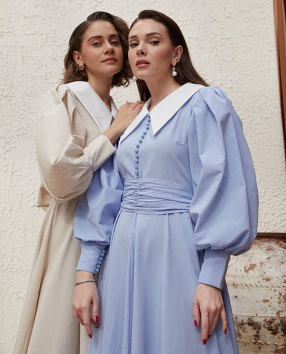 Puff sleeves dress